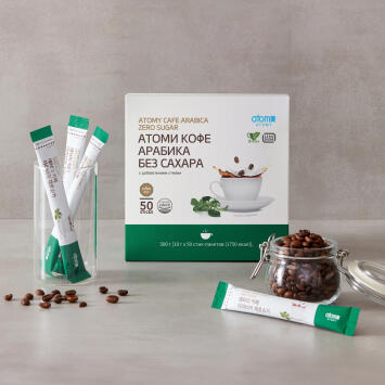 Атоми Кофе Арабика без сахара (с добавлением стевии) 50 шт